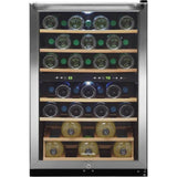 Frigidaire - 38 Bottle Two-Zone Wine Cooler - Stainless Steel