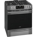 Frigidaire - 30'' Front Control Gas Range with Air Fry - Black Stainless Steel