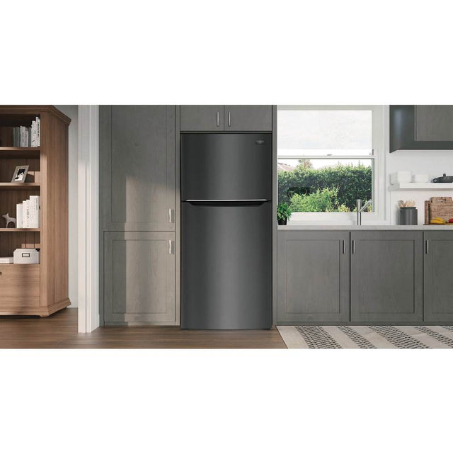 Frigidaire - 20 Cu Ft Top Mount ADA Estar Glass Shelves - Black Stainless Steel