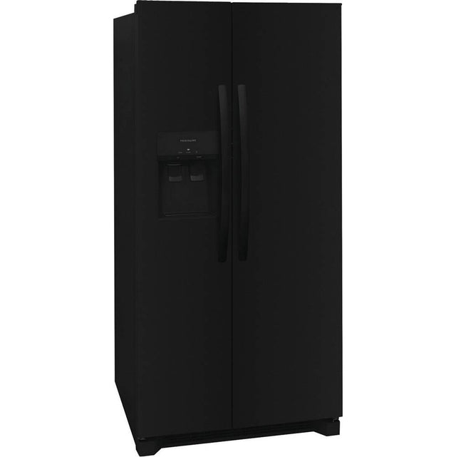 Frigidaire - 22.2 Cu Ft 33'' SD Side by Side Refrigerator Smooth Finish - Black