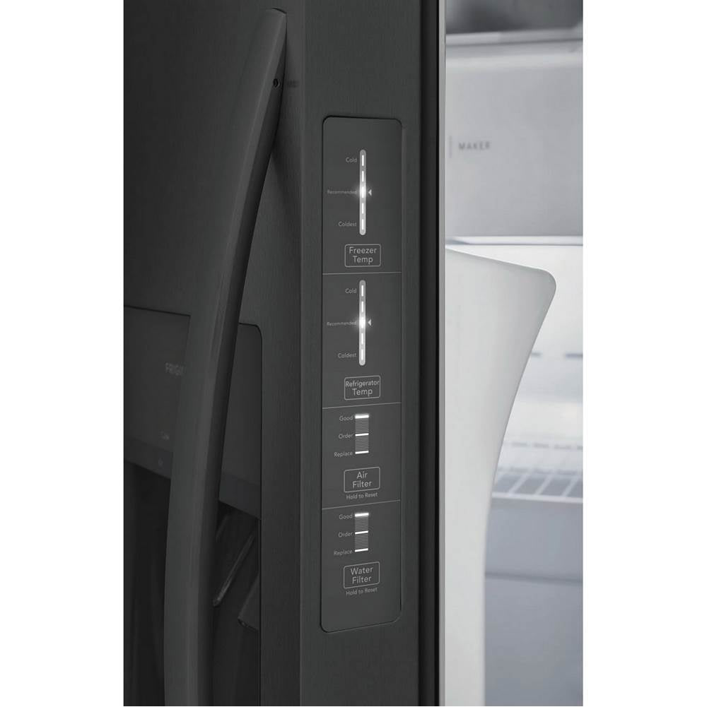 22.2 Cu Ft 33'' SD Side by Side Refrigerator Smooth Finish