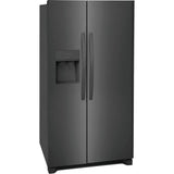 Frigidaire - 25.6 Cu Ft 36'' SD Side by Side Refrigerator - Black Stainless Steel