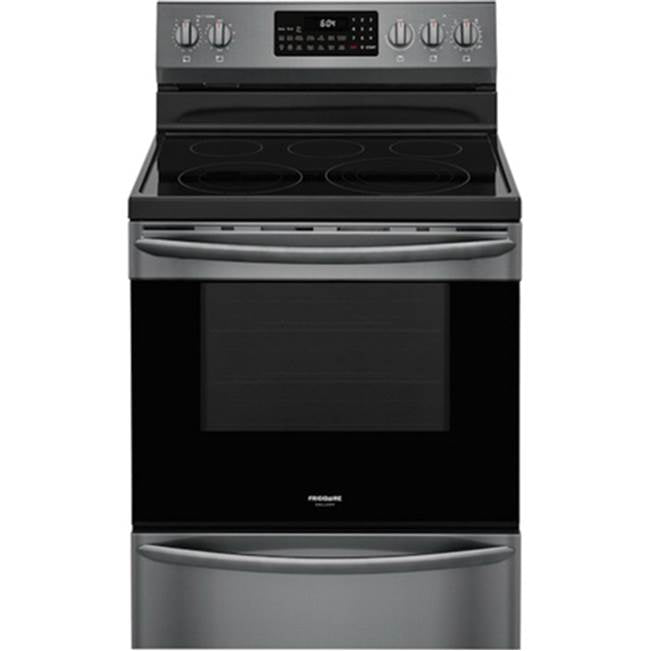 Frigidaire - 30'' Freestanding Electric Range with Air Fry - Black Stainless Steel