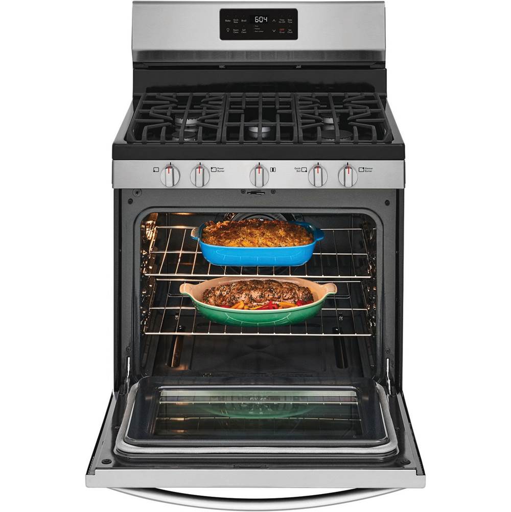 30'' Freestanding Gas Range with Steam Clean