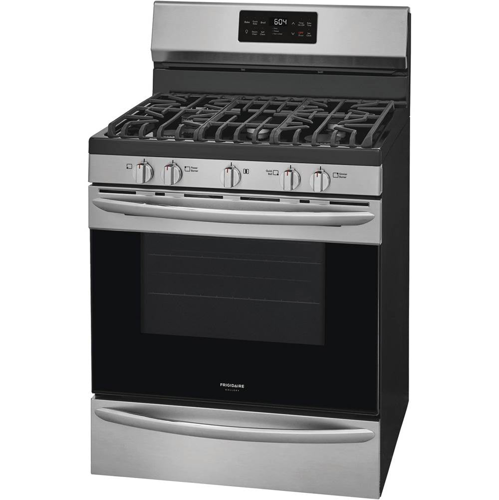 30'' Freestanding Gas Range with Steam Clean