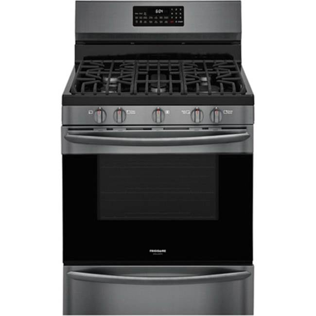 Frigidaire - 30'' Freestanding Gas Range with Air Fry - Black Stainless Steel