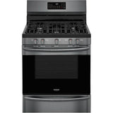 Frigidaire - 30'' Freestanding Gas Range with Air Fry - Black Stainless Steel