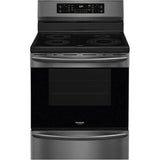 Frigidaire - 30'' Freestanding Induction Range with Air Fry - Black Stainless Steel
