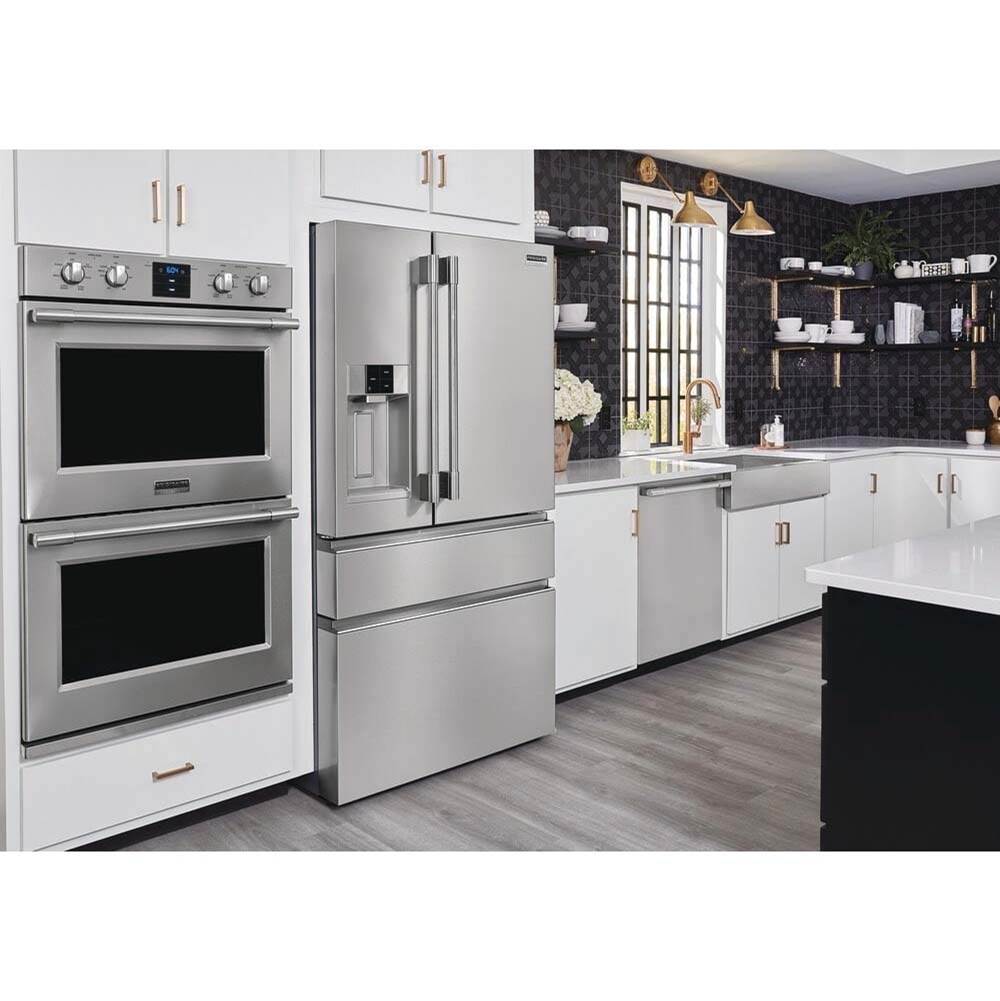 Frigidaire - 21.8 Cu. Ft. Counter-Depth 4-Door French Door Refrigerator - Stainless Steel
