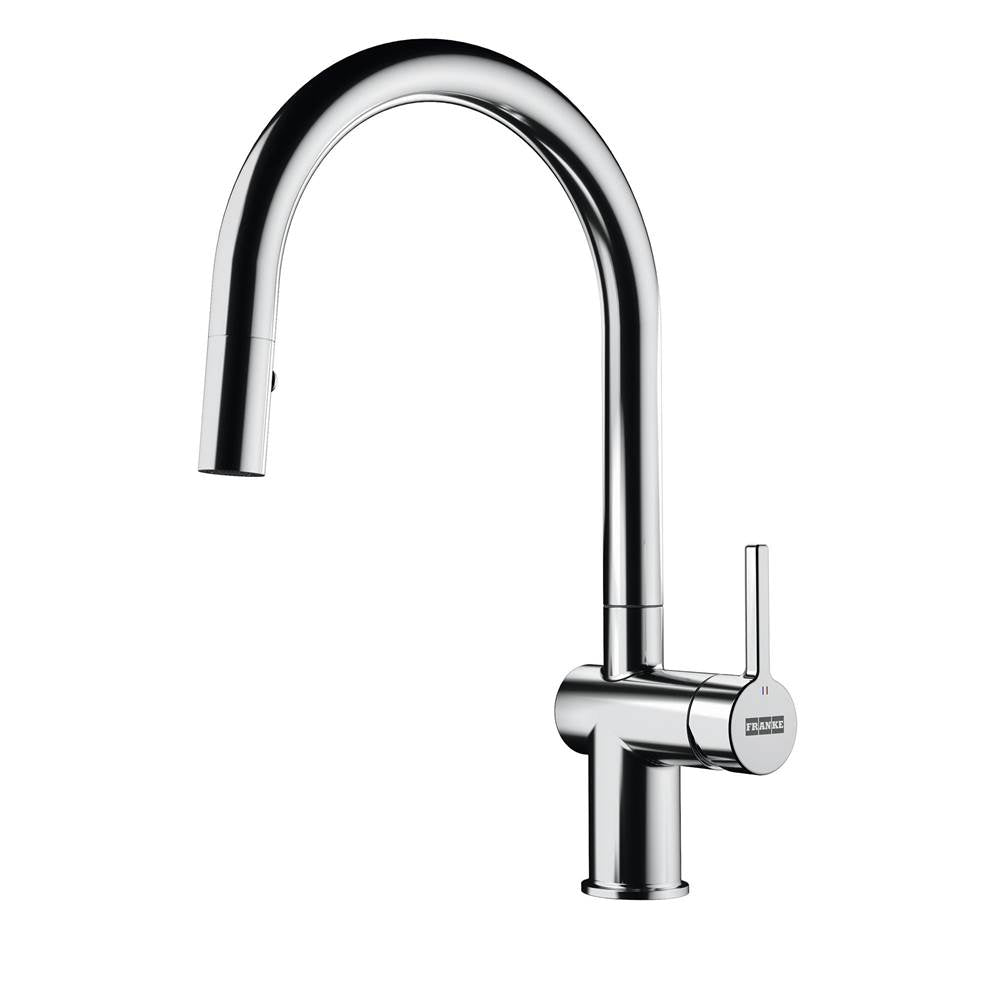 Franke - 15.1-inch Single Handle Pull-Down Kitchen Faucet in Polished Chrome, ACT-PD-CHR