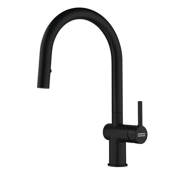 Franke - 15.1-inch Single Handle Pull-Down Kitchen Faucet in Matte Black, ACT-PD-MBK