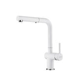Franke - 12.25-inch Contemporary Single Handle Pull-Out Faucet in Polar White, ACT-PO-PWT