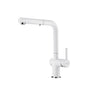 Franke - 12.25-inch Contemporary Single Handle Pull-Out Faucet in Polar White, ACT-PO-PWT