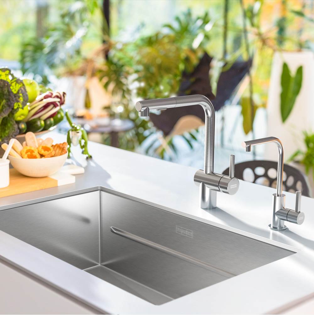 Atlas Neo 11.75-inch Single Handle Pull-Out Faucet in Stainless Steel, ATL-PO-304