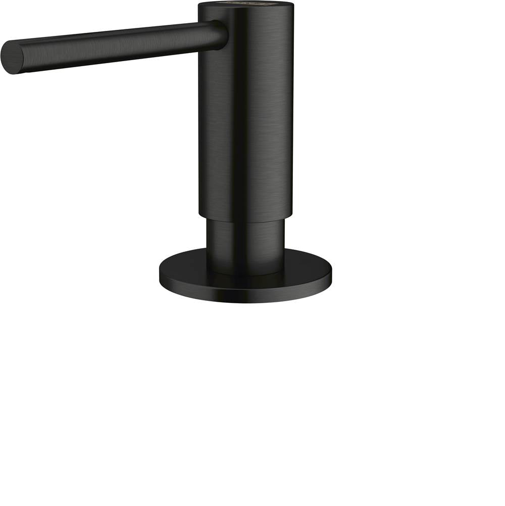 Franke - ATL-SD-IBK Atlas Series Single Hole Top Refill Soap Dispenser, Black Stainless Steel - Industrial Black