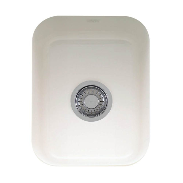Franke - Cisterna 14.38-in. x 17.12-in. White Undermount Single Bowl Fireclay Kitchen Sink, CCK110-13WH - White