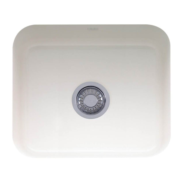 Franke - Cisterna 21.62-in. x 17.38-in. White Undermount Single Bowl Fireclay Kitchen Sink, CCK110-19WH - White