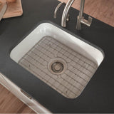 Cisterna 21.62-in. x 17.38-in. White Undermount Single Bowl Fireclay Kitchen Sink, CCK110-19WH