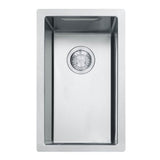 Franke - Cube 13-in. x 21-in. 19 Gauge Stainless Steel Undermount Single Bowl  Prep Sink w/Accessories - CUX11010-W