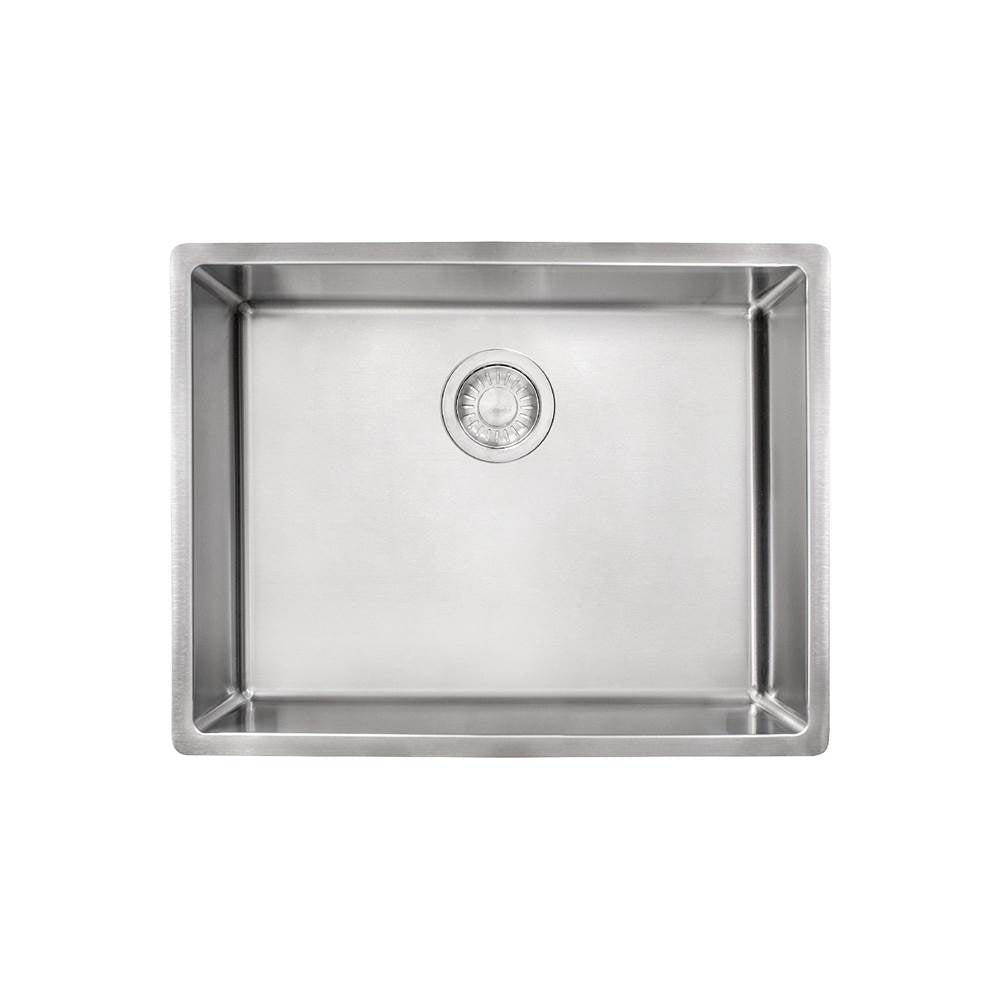 Franke - Cube 22.75-in. x 17.7-in. 18 Gauge Stainless Steel Undermount Single Bowl ADA Kitchen Sink - CUX11021-ADA - Stainless Steel