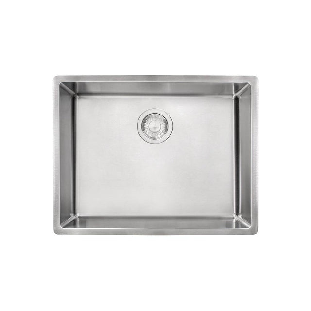 Franke - Cube 22.75-in. x 17.7-in. 18 Gauge Stainless Steel Undermount Single Bowl ADA Kitchen Sink - CUX11021-ADA - Stainless Steel