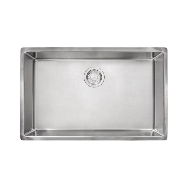 Franke - Cube 28.5-in. x 17.7-in. 18 Gauge Stainless Steel Undermount Single Bowl Kitchen Sink - CUX11027 - Stainless Steel