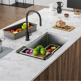 Cube Workcenter 31.5-in. x 17.7-in. 18 Gauge Stainless Steel Undermount Single Bowl Kitchen Sink