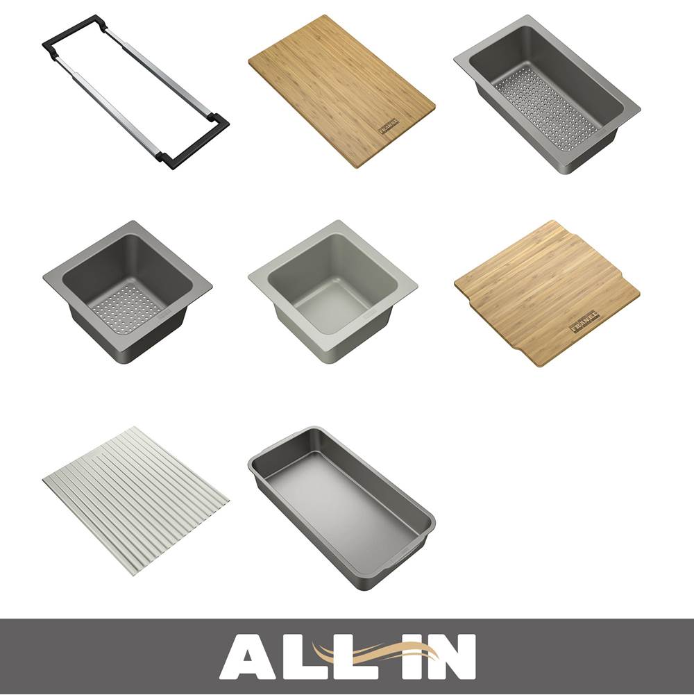 Cube Workcenter 31.5-in. x 17.7-in. 18 Gauge Stainless Steel Undermount Single Bowl Kitchen Sink