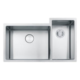 Franke - Culinary Center 35-in.  x 21-in. 19 Gauge Stainless Steel Undermount Double Bowl Kitchen Sink Workstation - CUX16021-W