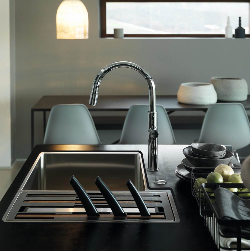 Culinary Center 35-in.  x 21-in. 19 Gauge Stainless Steel Undermount Double Bowl Kitchen Sink Workstation - CUX16021-W
