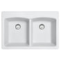 Franke - Ellipse 33.0-in. x 22.0-in. Granite Dual Mount Double Bowl Kitchen Sink in Polar White