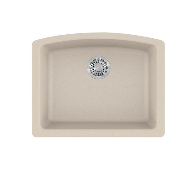Franke - Ellipse 25.0-in. x 19.6-in. Granite Undermount Single Bowl Kitchen Sink in Champagne - Champagne