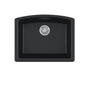 Franke - Ellipse 25.0-in. x 19.6-in. Granite Undermount Single Bowl Kitchen Sink in Matte Black - Matte Black