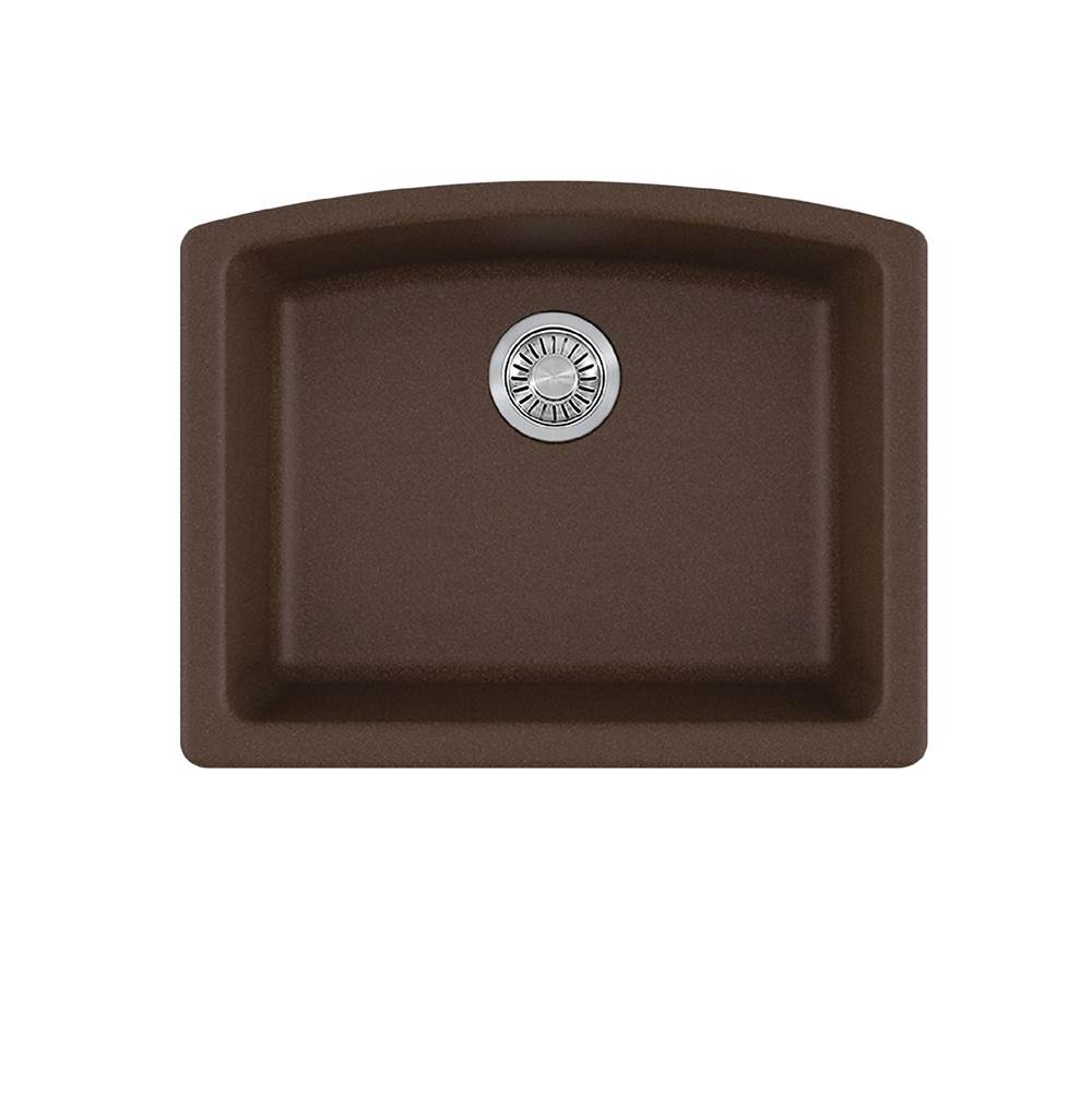 Franke - Ellipse 25.0-in. x 19.6-in. Granite Undermount Single Bowl Kitchen Sink in Mocha - Mocha