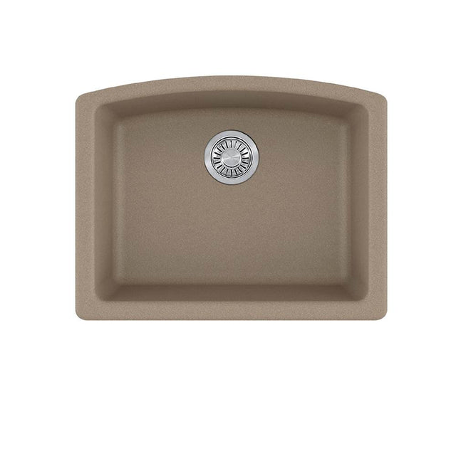 Franke - Ellipse 25.0-in. x 19.6-in. Granite Undermount Single Bowl Kitchen Sink in Oyster - Oyster