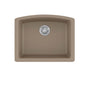 Franke - Ellipse 25.0-in. x 19.6-in. Granite Undermount Single Bowl Kitchen Sink in Oyster - Oyster