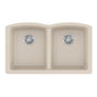 Franke - Ellipse 33.0-in. x 19.7-in. Champagne Granite Undermount Double Bowl Kitchen Sink - ELG120CHA - Champagne