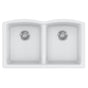 Franke - Ellipse 33.0-in. x 19.7-in. Polar White Granite Undermount Double Bowl Kitchen Sink - ELG120PWT