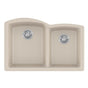 Franke - Ellipse 33.0-in. x 21.7-in. Champagne Granite Undermount Double Bowl Kitchen Sink - ELG160CHA - Champagne