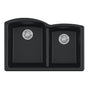 Franke - Ellipse 33.0-in. x 21.7-in. Matte Black Granite Undermount Double Bowl Kitchen Sink - ELG160MBK - Matte Black