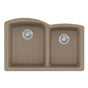 Franke - Ellipse 33.0-in. x 21.7-in. Oyster Granite Undermount Double Bowl Kitchen Sink - ELG160OYS - Oyster
