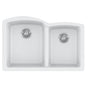 Franke - Ellipse 33.0-in. x 21.7-in. Polar White Granite Undermount Double Bowl Kitchen Sink - ELG160PWT