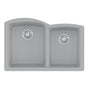 Franke - Ellipse 33.0-in. x 21.7-in. Stone Grey Granite Undermount Double Bowl Kitchen Sink - ELG160STO - Shadow Grey