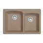 Franke - Ellipse 33.0-in. x 22.0-in. Granite Dual Mount Double Bowl Kitchen Sink in Oyster