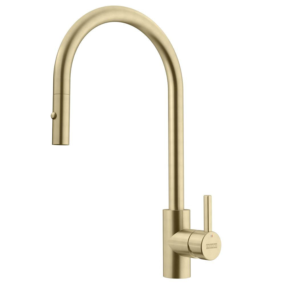 Franke - Eos Neo 17-in Single Handle Pull-Down Kitchen Faucet in Gold, EOS-PD-GLD - Champagne Gold
