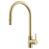 Franke - Eos Neo 17-in Single Handle Pull-Down Kitchen Faucet in Gold, EOS-PD-GLD - Champagne Gold