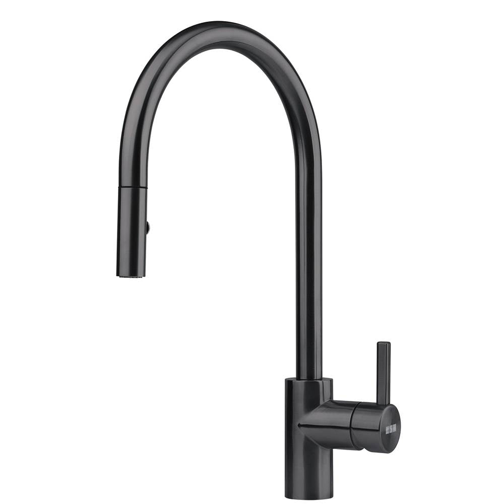 Franke - Eos Neo 17-in Single Handle Pull-Down Kitchen Faucet in Industrial Black, EOS-PD-IBK - Industrial Black