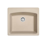 Franke - Ellipse 25.0-in. x 22.0-in. Champagne Granite Dual Mount Single Bowl Kitchen Sink - ESCH25229-1 - Champagne
