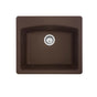 Franke - Ellipse 25.0-in. x 22.0-in. Mocha Granite Dual Mount Single Bowl Kitchen Sink - ESDB25229-1