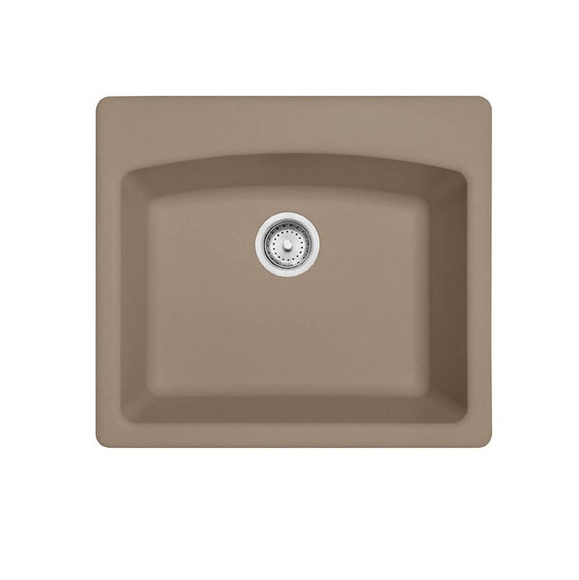 Franke - Ellipse 25.0-in. x 22.0-in. Oyster Granite Dual Mount Single Bowl Kitchen Sink - ESOY25229-1